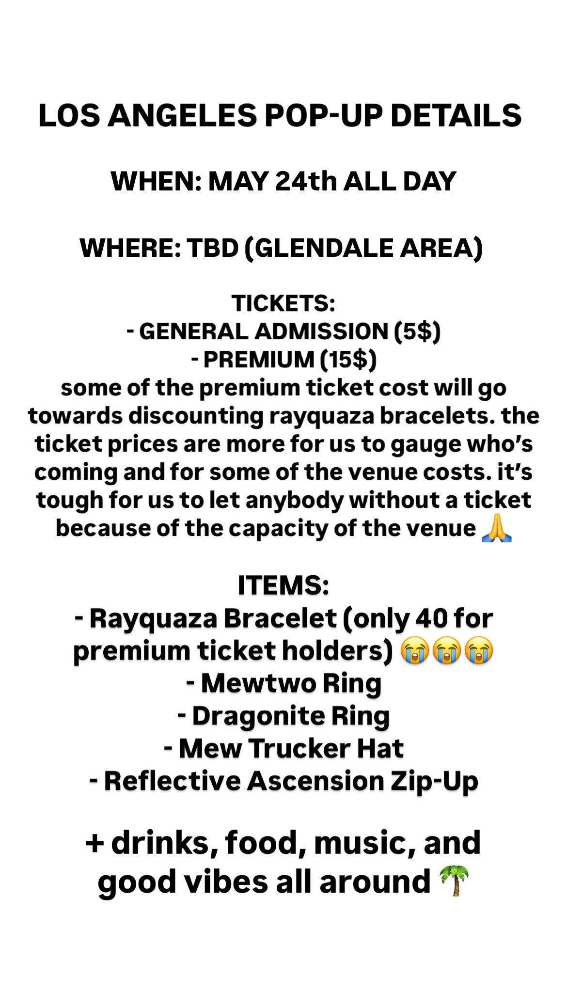 LA POP-UP TICKET